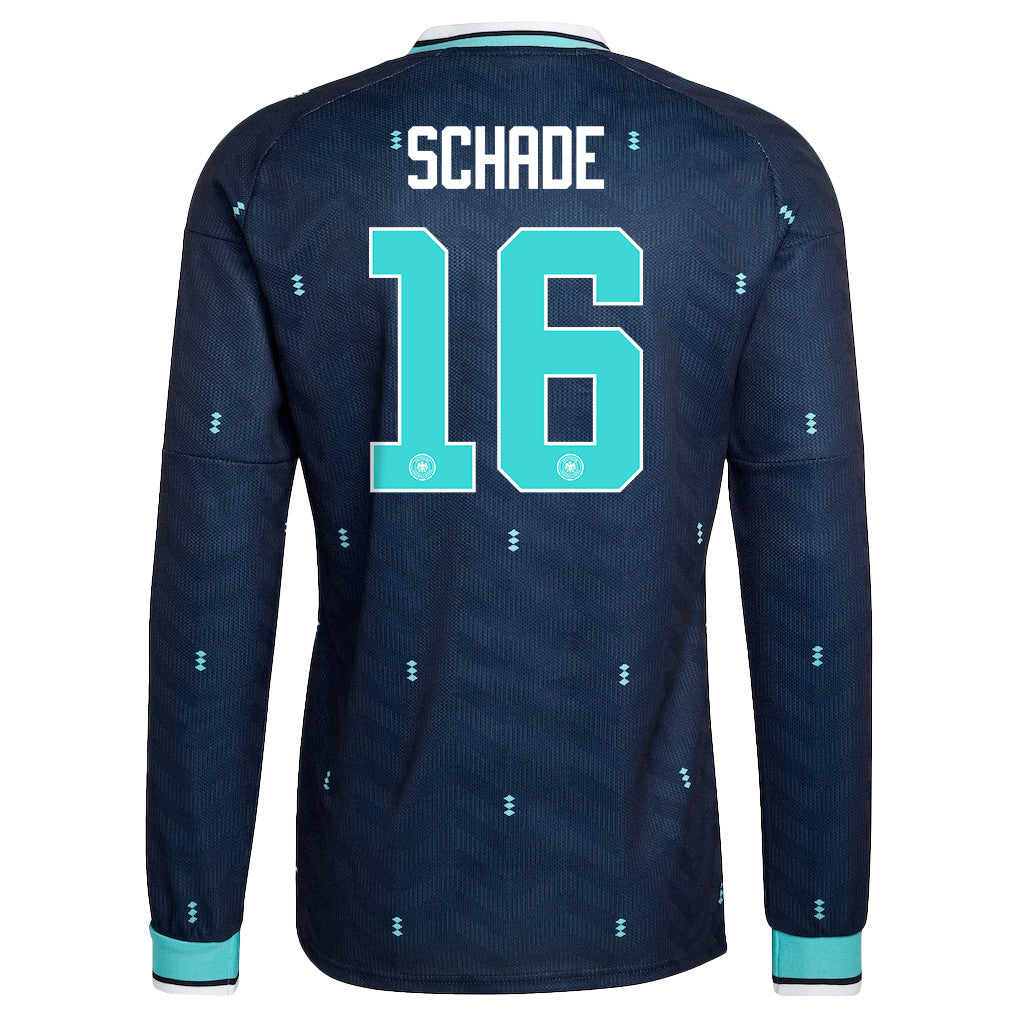 Kevin Schade 16 Germany National Team 2026 Away Long Sleeve Jersey - Navy