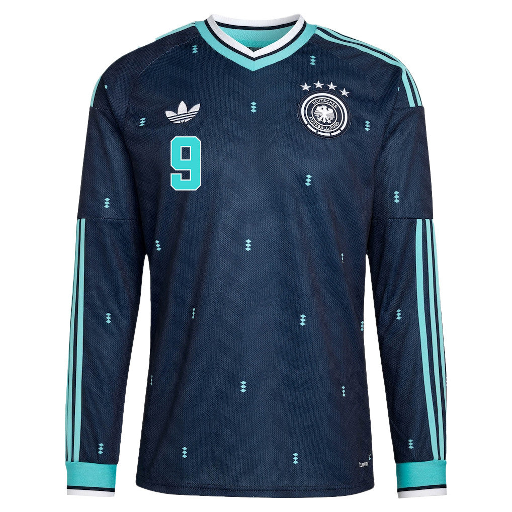 Assan Ouédraogo 9 Germany National Team 2026 Away Long Sleeve Jersey - Navy