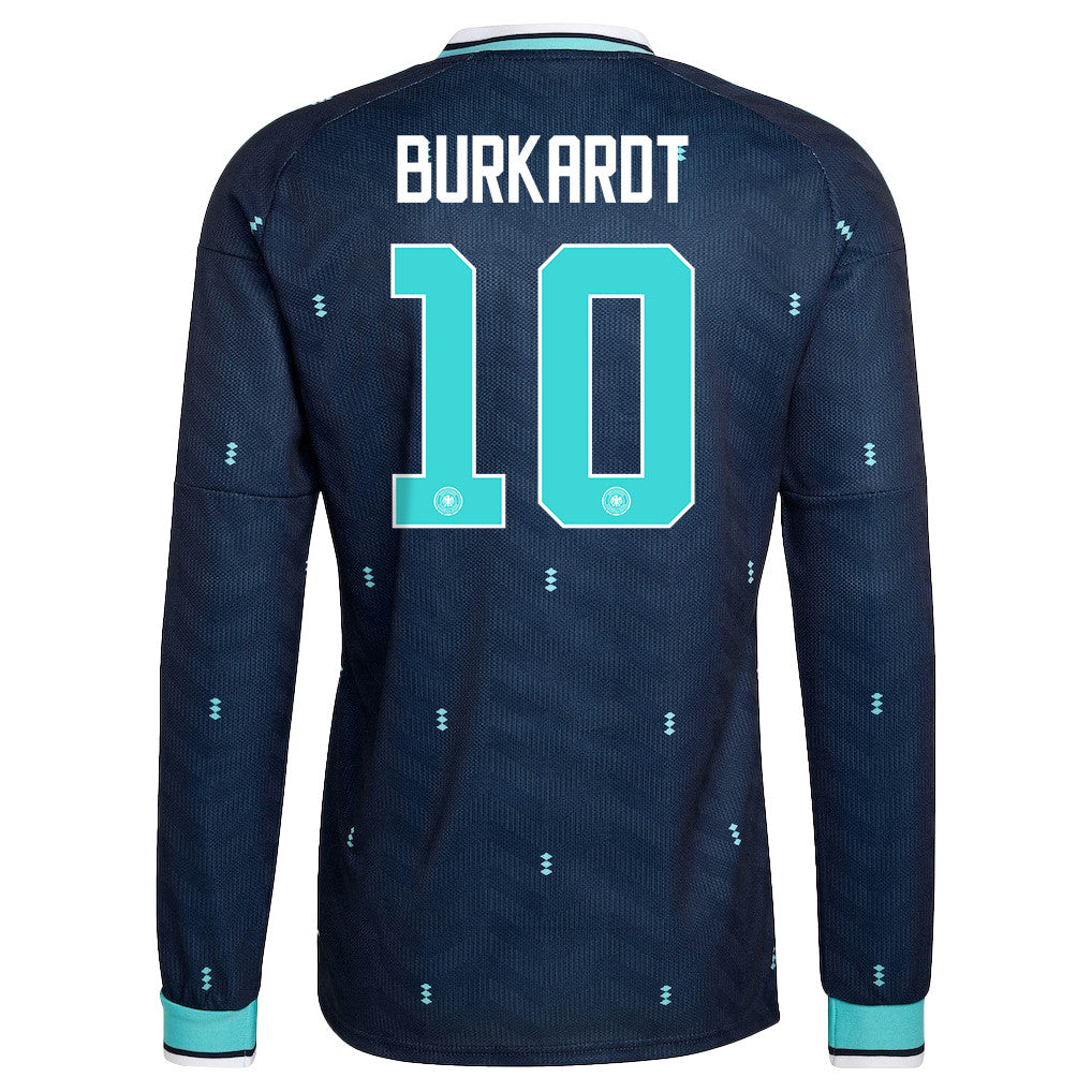 Jonathan Burkardt 10 Germany National Team 2026 Away Long Sleeve Jersey - Navy