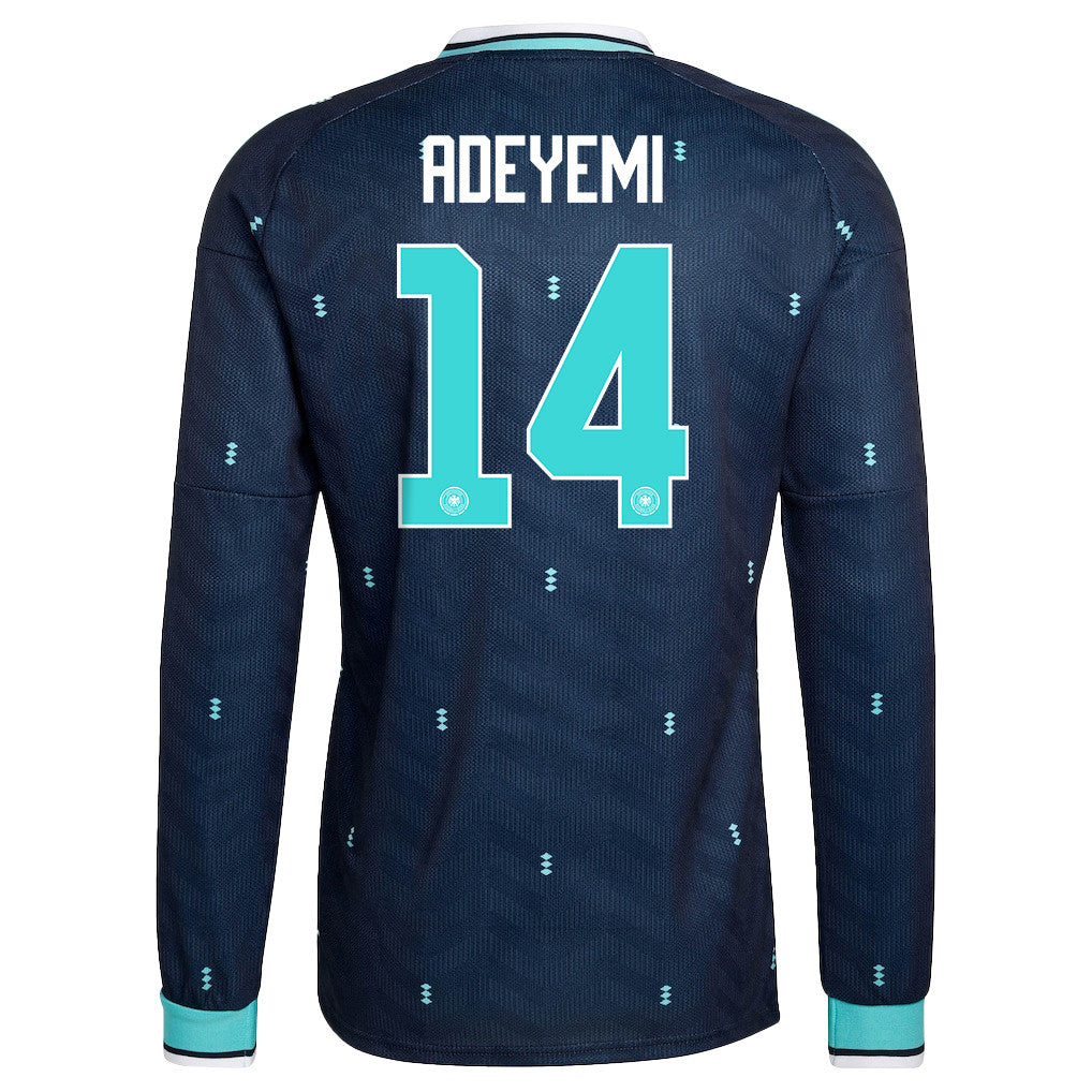 Karim Adeyemi 14 Germany National Team 2026 Away Long Sleeve Jersey - Navy