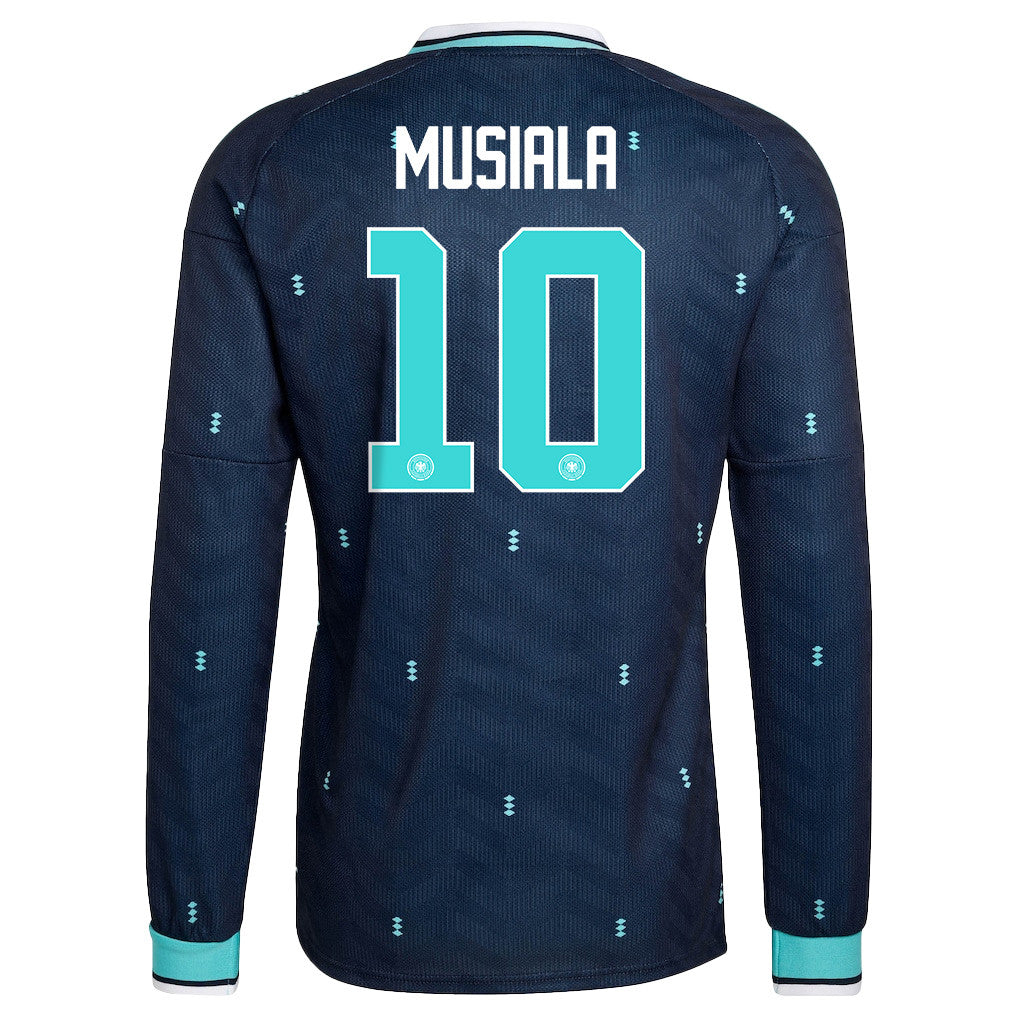 Jamal Musiala 10 Germany National Team 2026 Away Long Sleeve Jersey - Navy