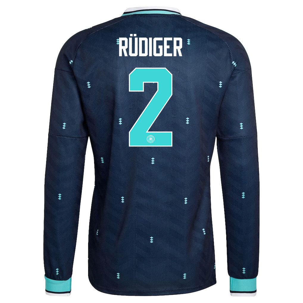Antonio Rüdiger 2 Germany National Team 2026 Away Long Sleeve Jersey - Navy