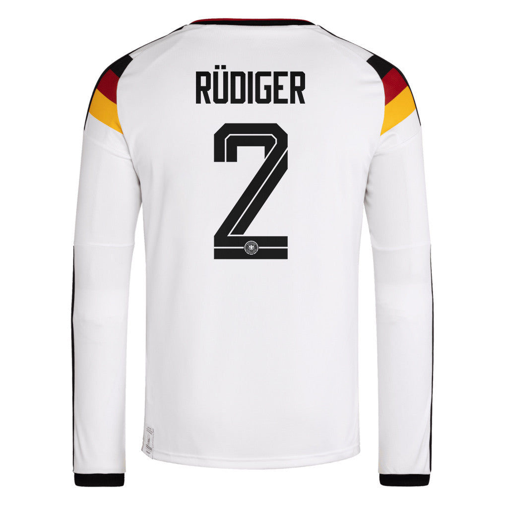 Antonio Rüdiger 2 Germany National Team 2026 Home Long Sleeve Jersey - White