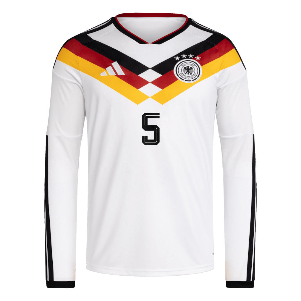 Aleksandar Pavlovic 5 Germany National Team 2026 Home Long Sleeve Jersey - White