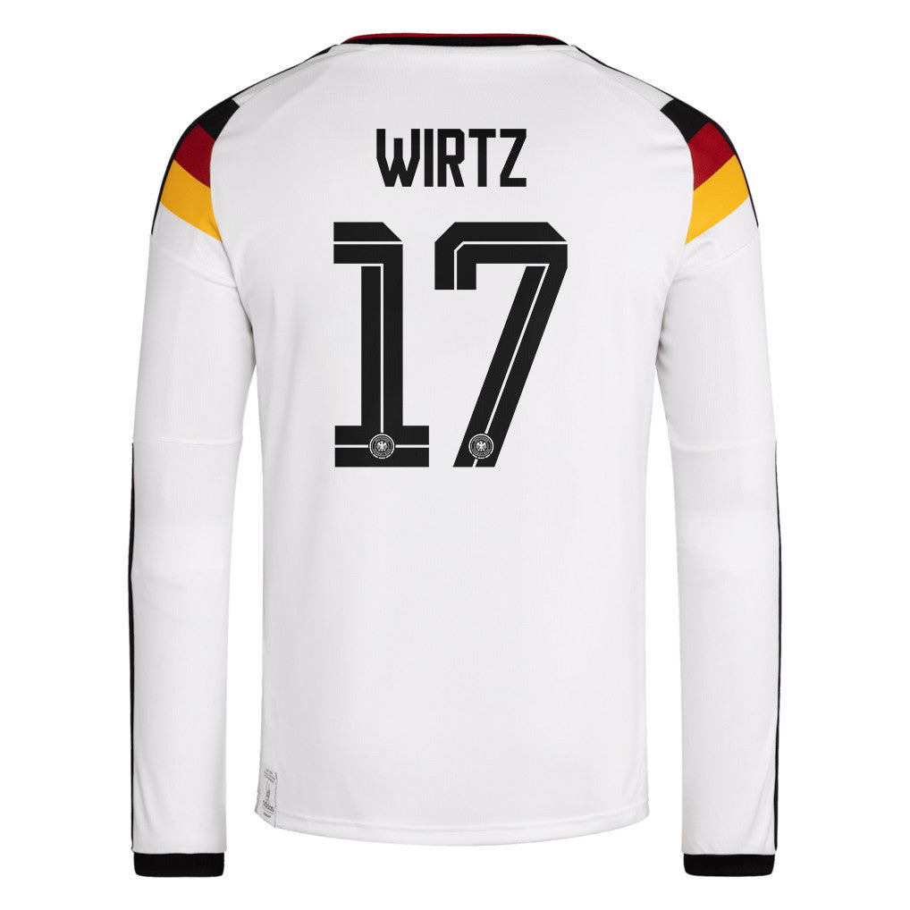 Florian Wirtz 17 Germany National Team 2026 Home Long Sleeve Jersey - White