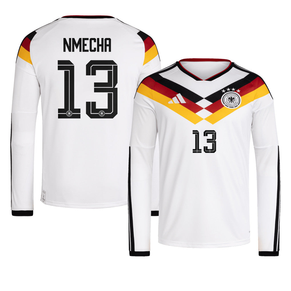 Felix Nmecha 13 Germany National Team 2026 Home Long Sleeve Jersey - White