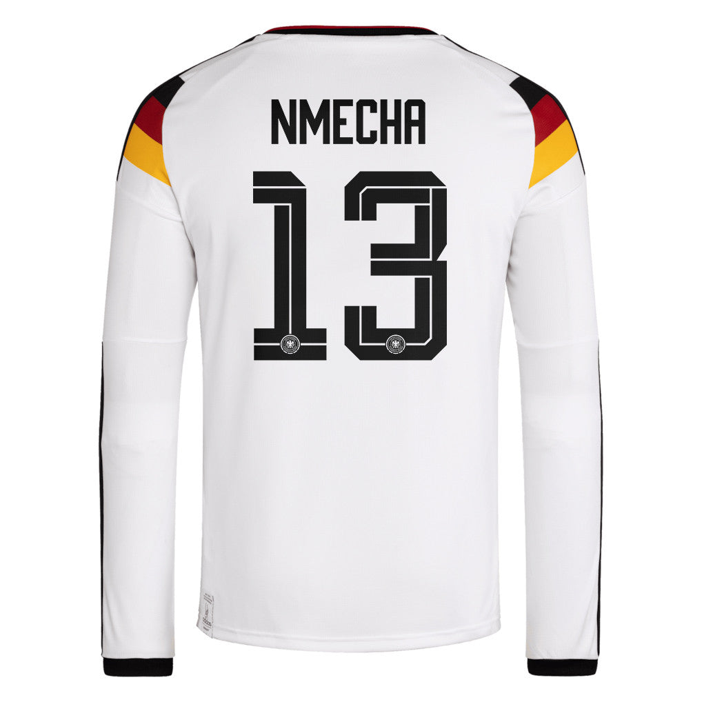 Felix Nmecha 13 Germany National Team 2026 Home Long Sleeve Jersey - White