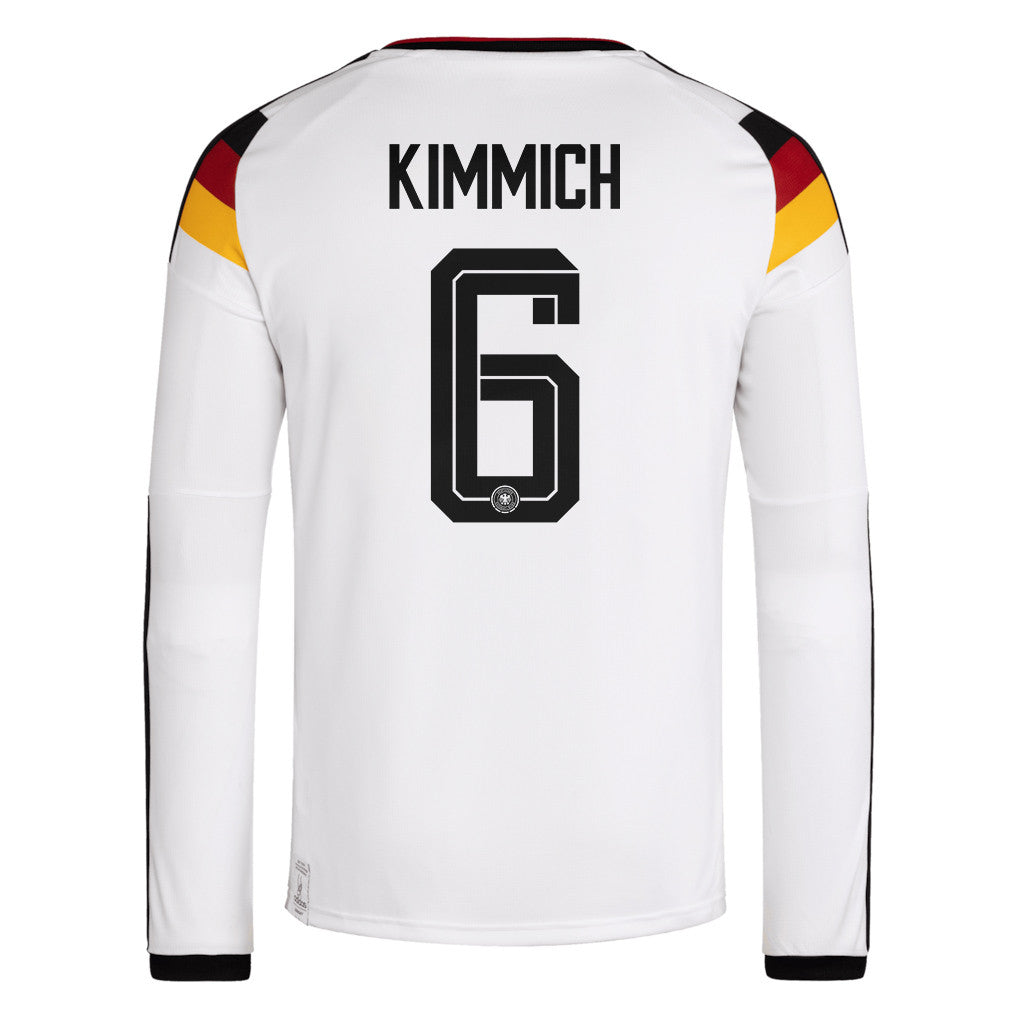 Joshua Kimmich 6 Germany National Team 2026 Home Long Sleeve Jersey - White
