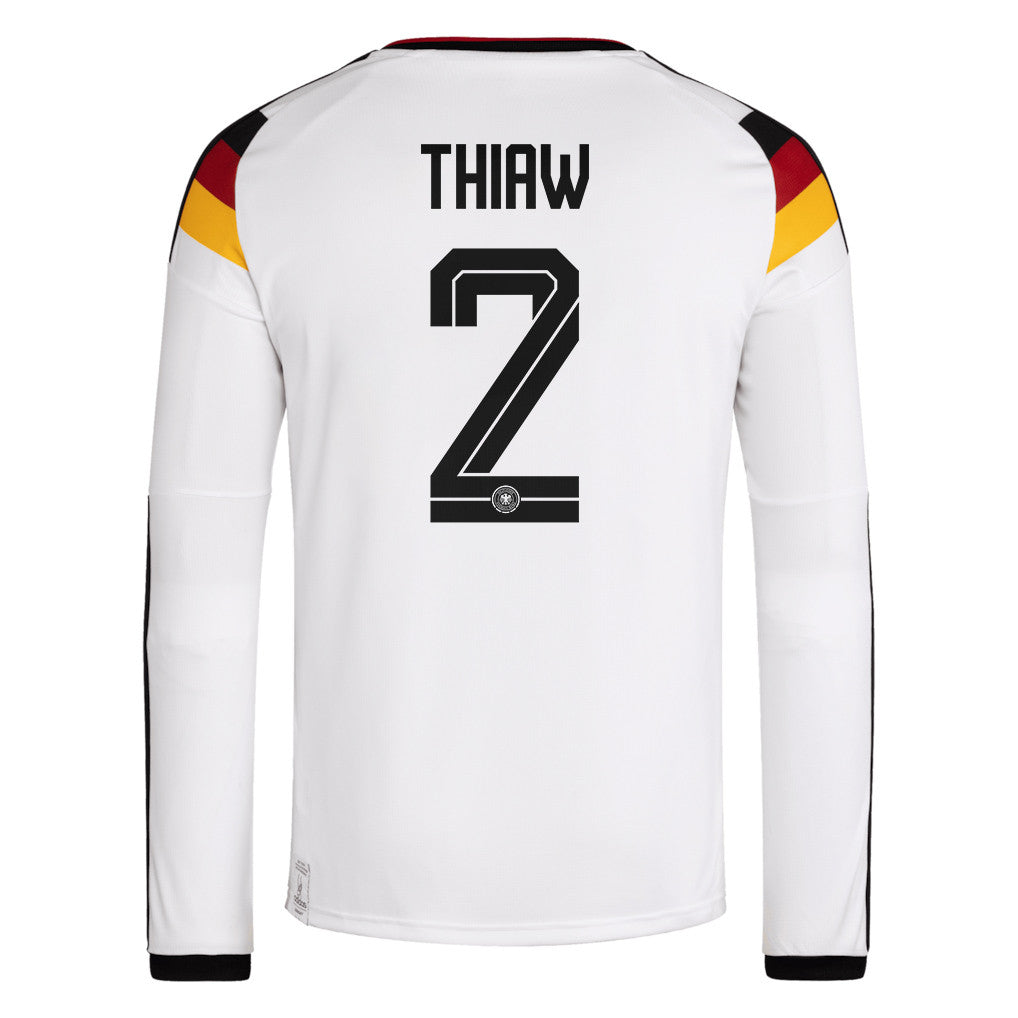 Malick Thiaw 2 Germany National Team 2026 Home Long Sleeve Jersey - White