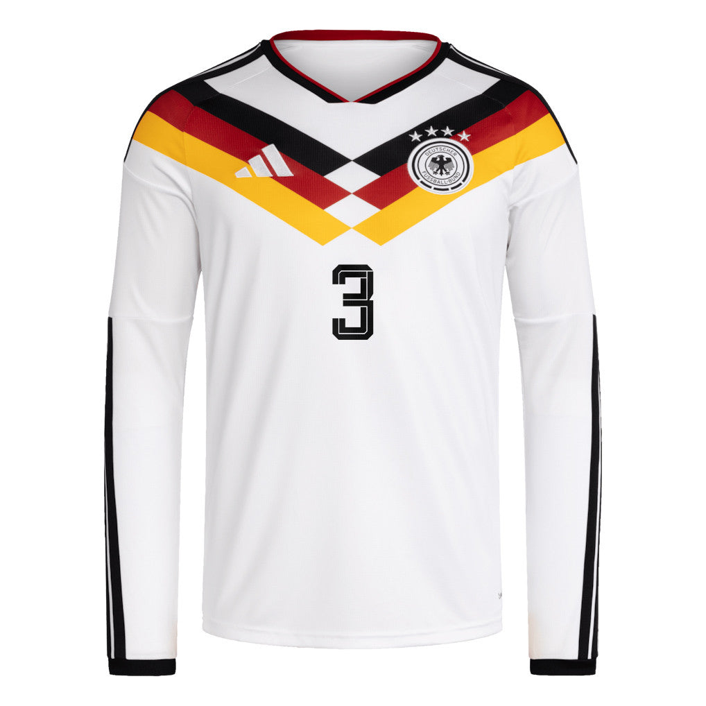 Waldemar Anton 3 Germany National Team 2026 Home Long Sleeve Jersey - White
