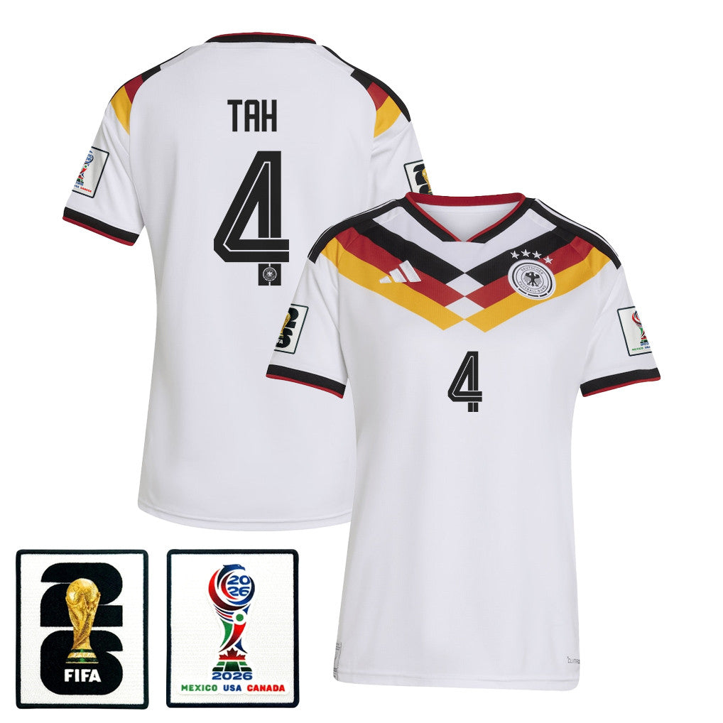 Jonathan Tah 4 Women's Germany National Team 2026 Home Jersey - White