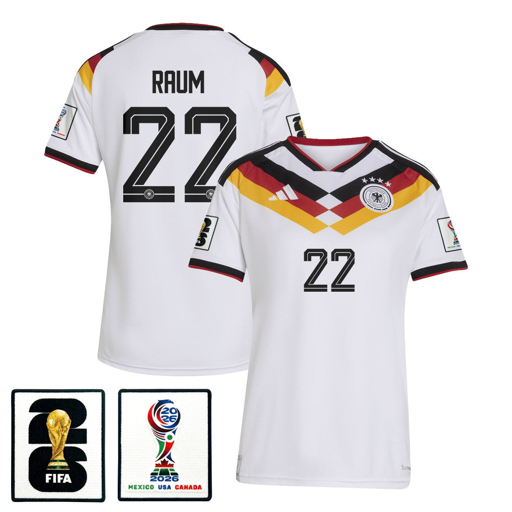 David Raum 22 Women's Germany National Team 2026 Home Jersey - White