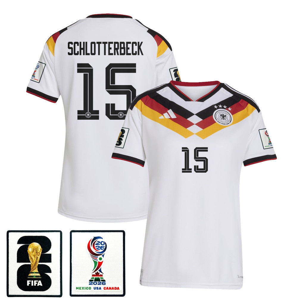 Nico Schlotterbeck 15 Women's Germany National Team 2026 Home Jersey - White