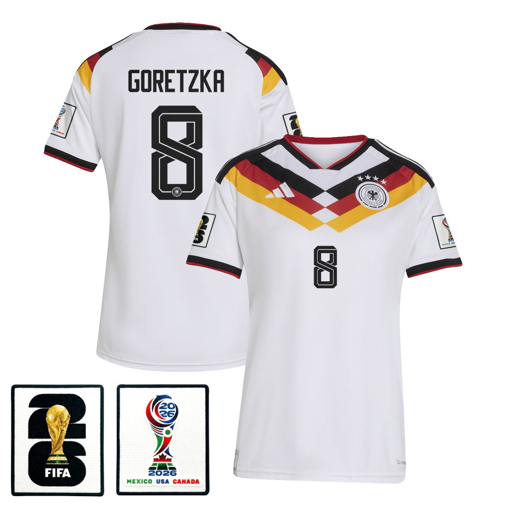 Leon Goretzka 8 Women's Germany National Team 2026 Home Jersey - White