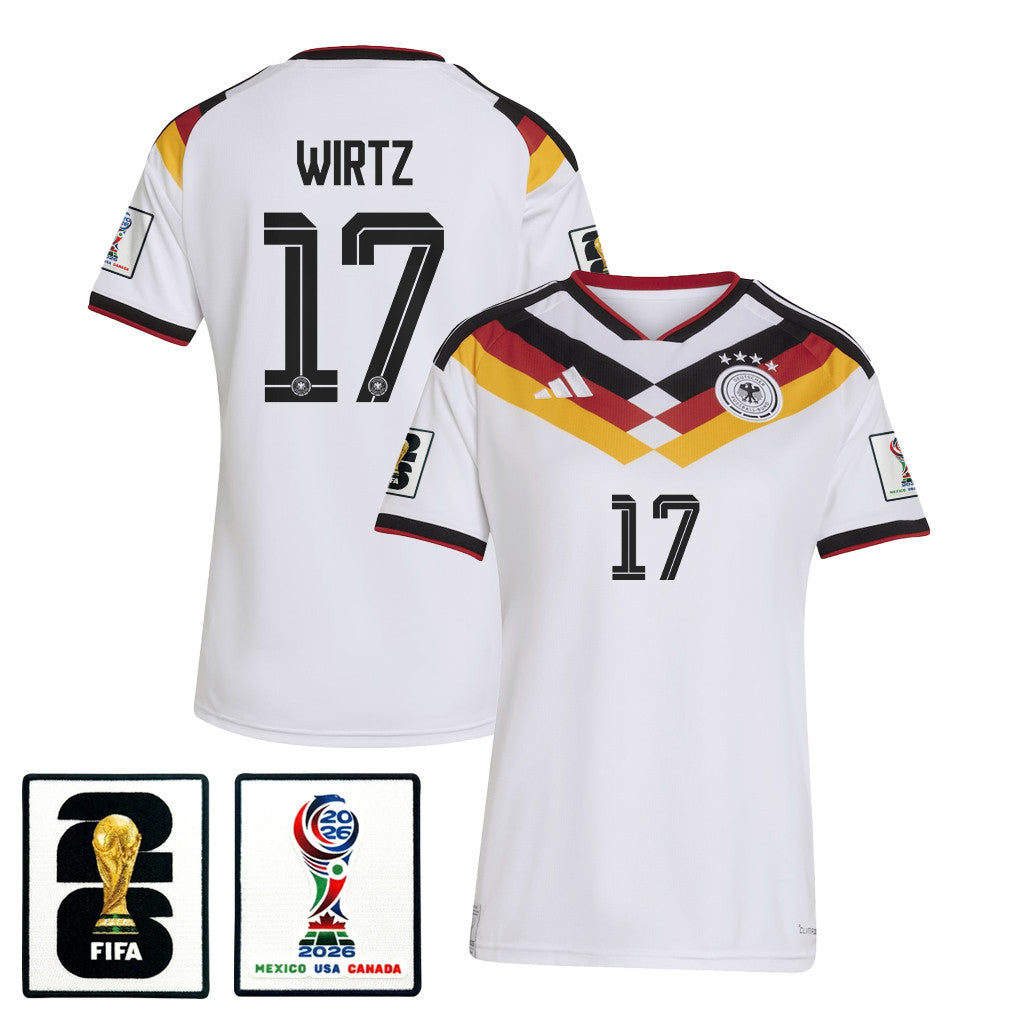 Florian Wirtz 17 Women's Germany National Team 2026 Home Jersey - White