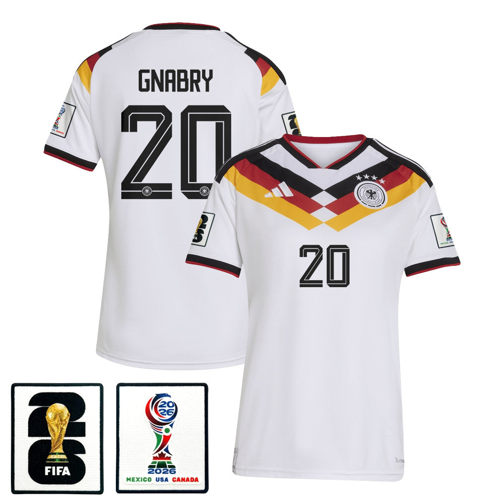 Serge Gnabry 20 Women's Germany National Team 2026 Home Jersey - White