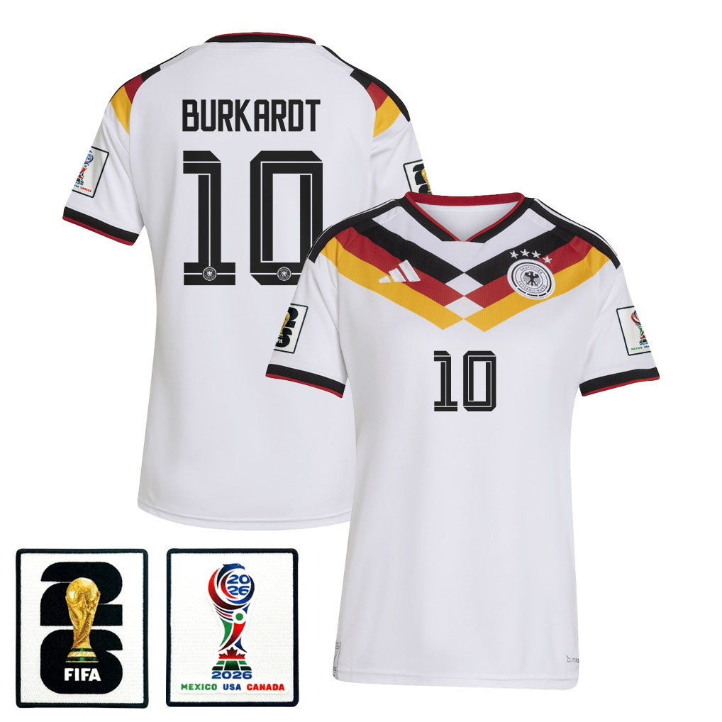 Jonathan Burkardt 10 Women's Germany National Team 2026 Home Jersey - White