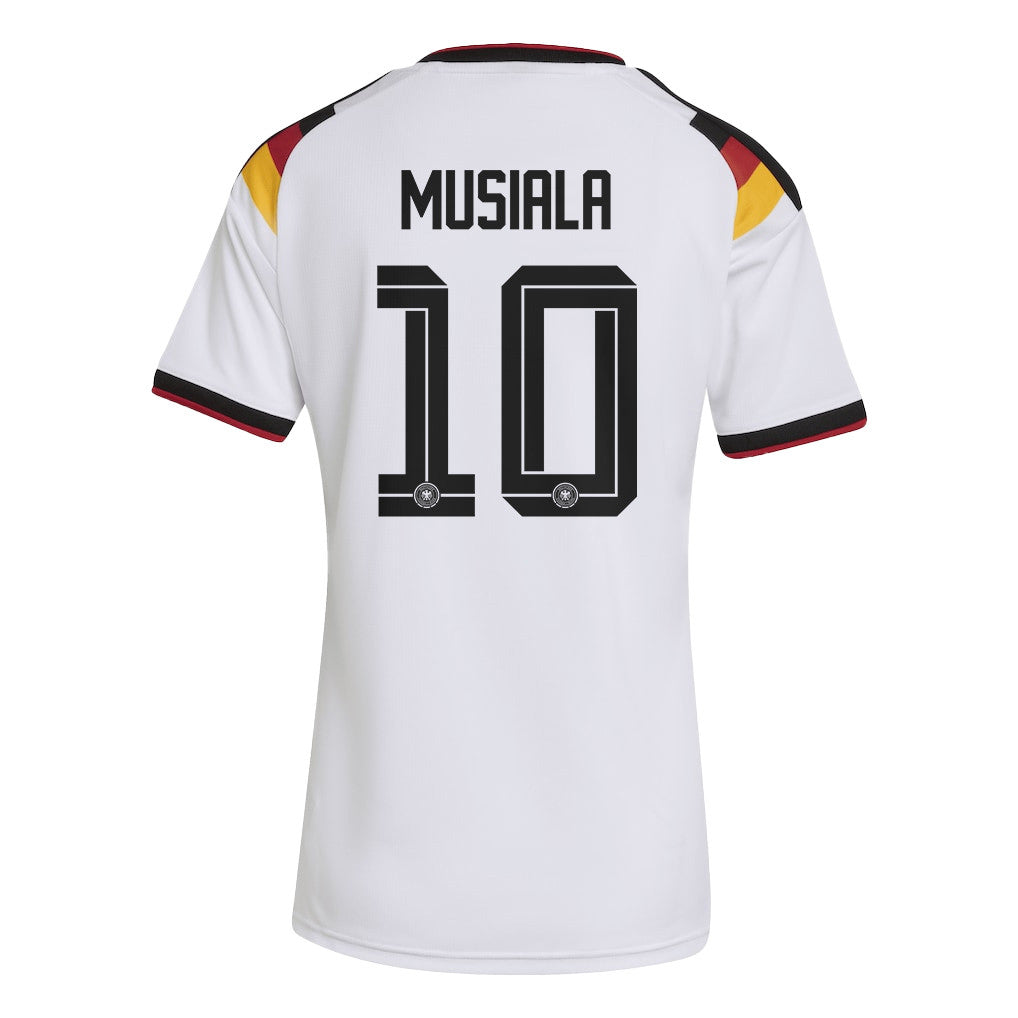 Jamal Musiala 10 Women's Germany National Team 2026 Home Jersey - White