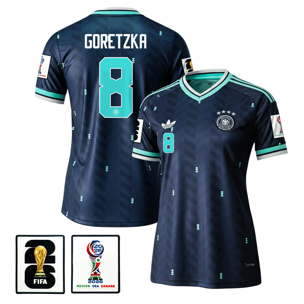 Leon Goretzka 8 Women's Germany National Team 2026 Away Jersey - Navy