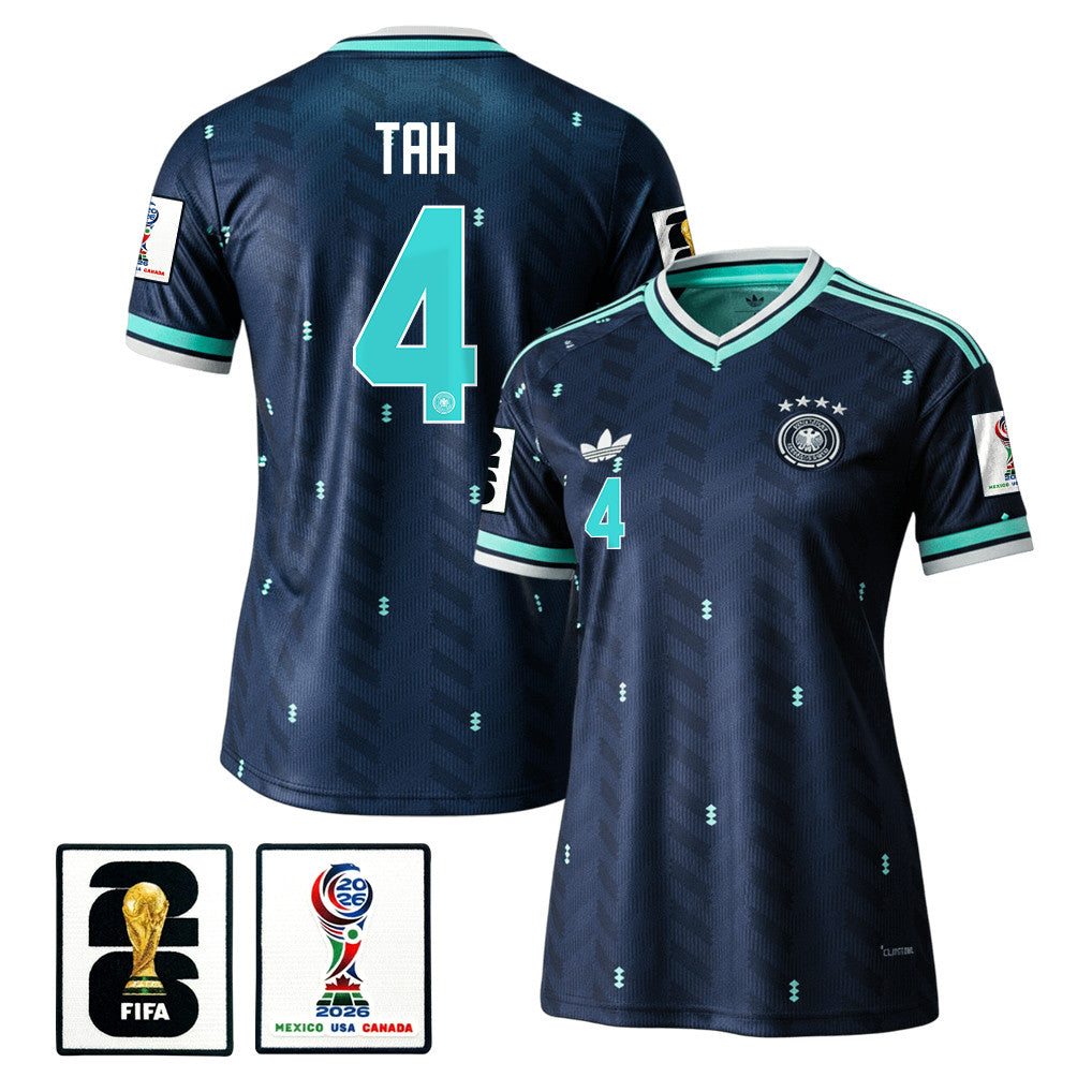 Jonathan Tah 4 Women's Germany National Team 2026 Away Jersey - Navy