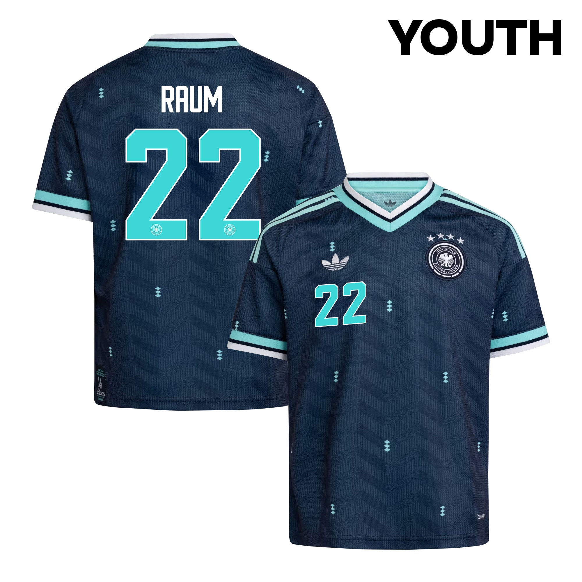 David Raum 22 Youth Germany National Team 2026 Away Jersey - Navy