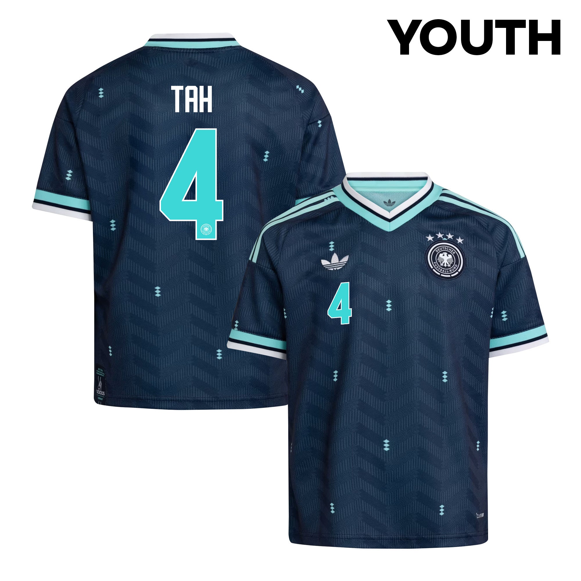 Jonathan Tah 4 Youth Germany National Team 2026 Away Jersey - Navy