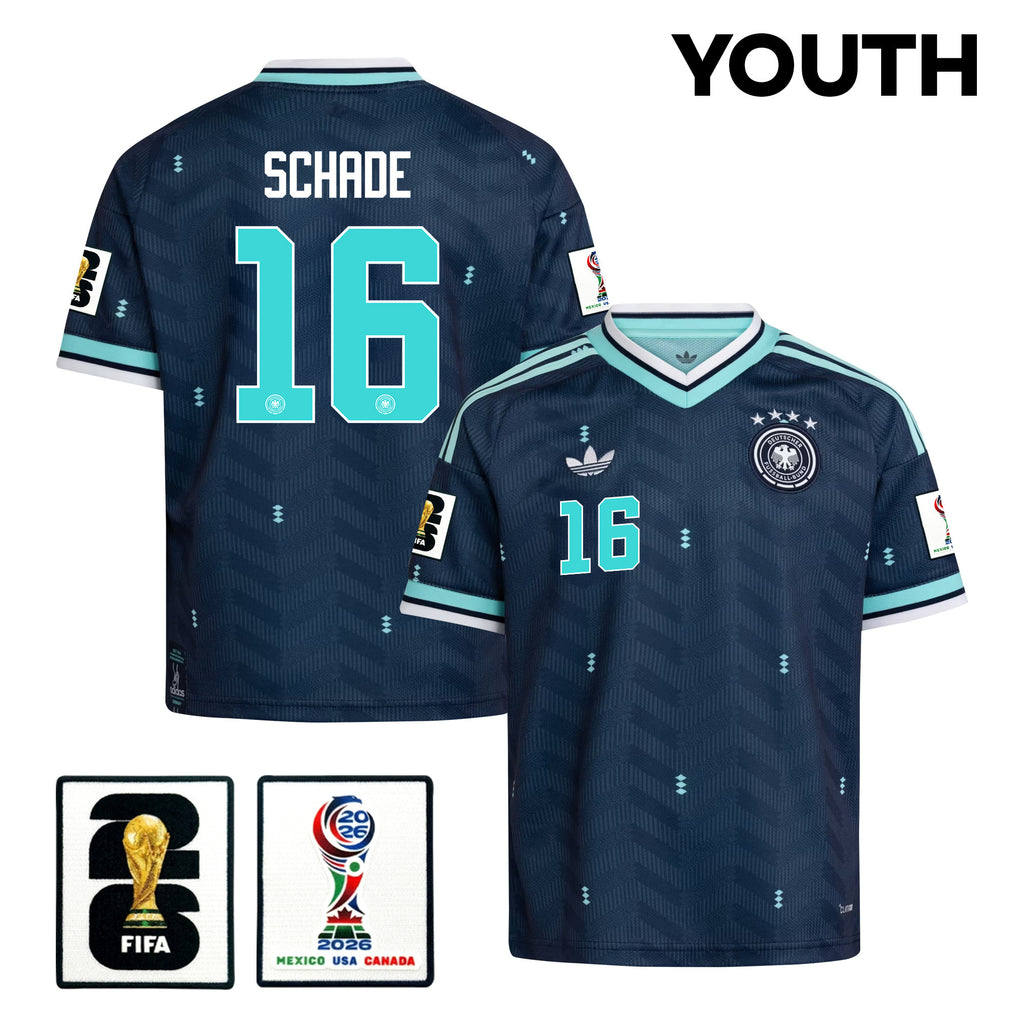 Kevin Schade 16 Youth Germany National Team 2026 Away Jersey - Navy