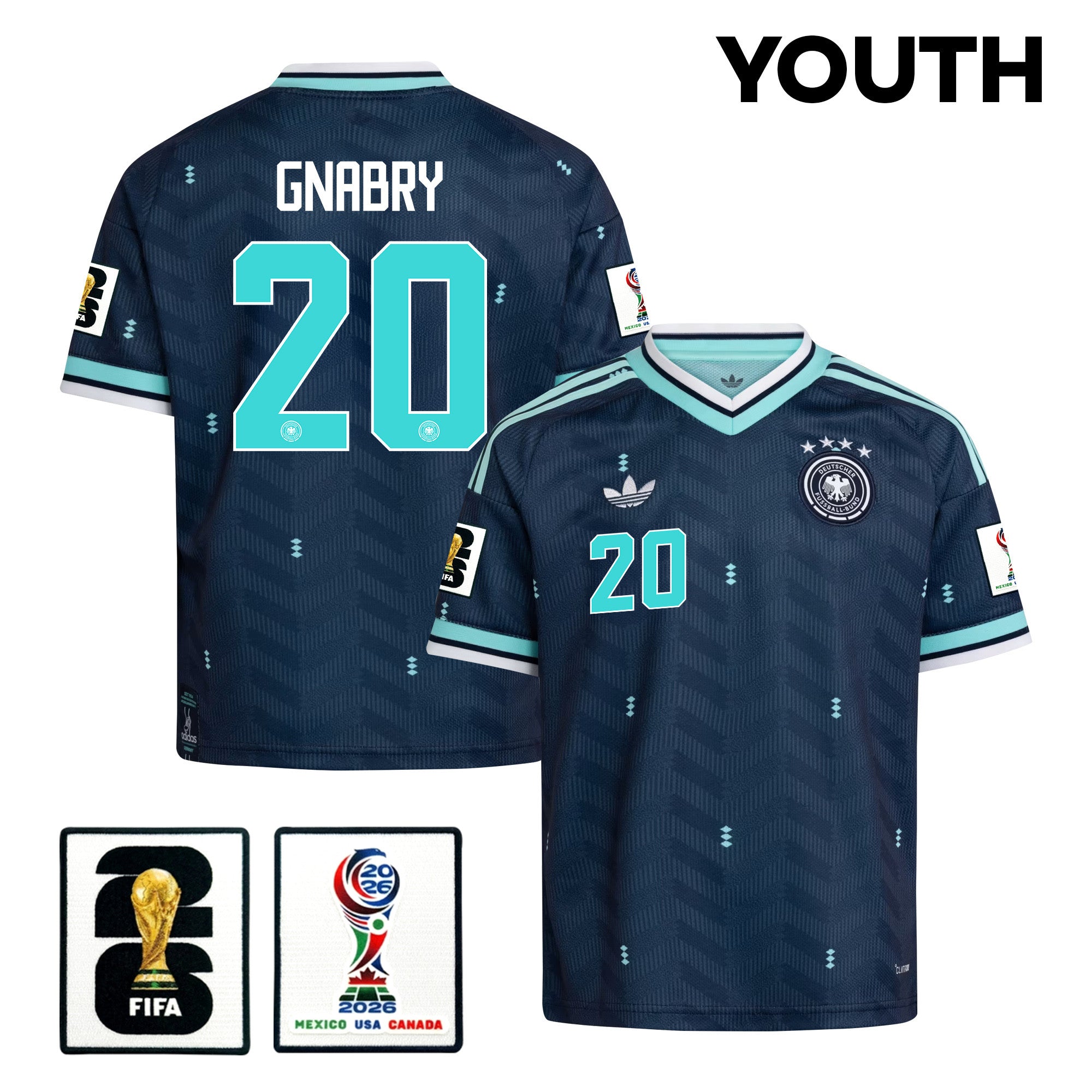 Serge Gnabry 20 Youth Germany National Team 2026 Away Jersey - Navy