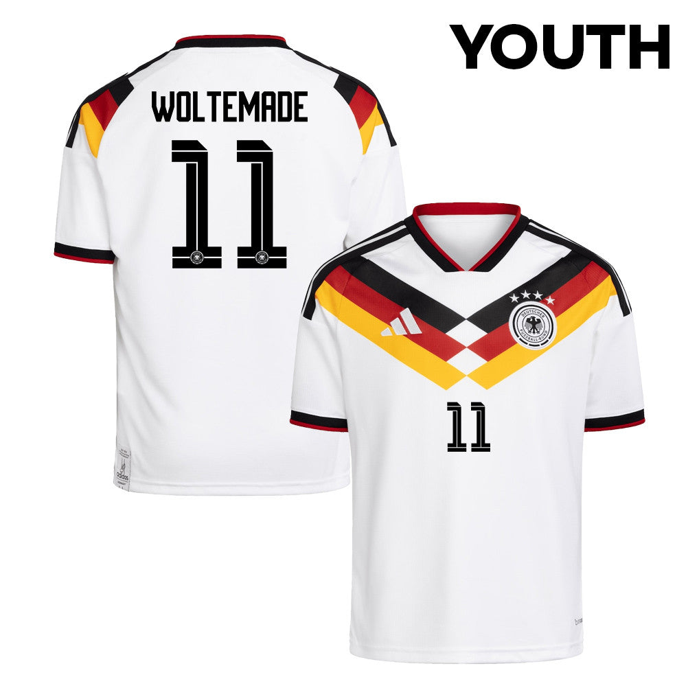 Nick Woltemade 11 Youth Germany National Team 2026 Home Jersey - White