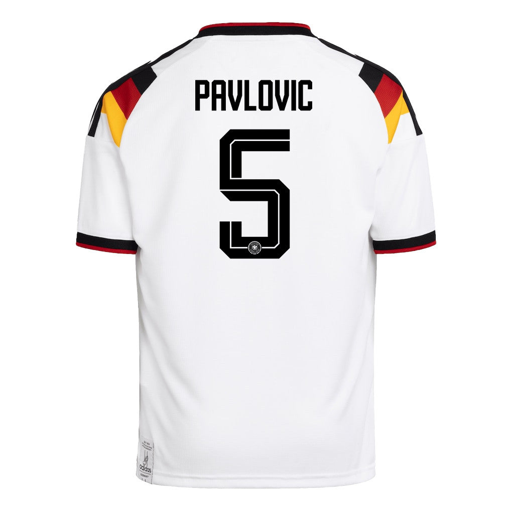 Aleksandar Pavlovic 5 Youth Germany National Team 2026 Home Jersey - White