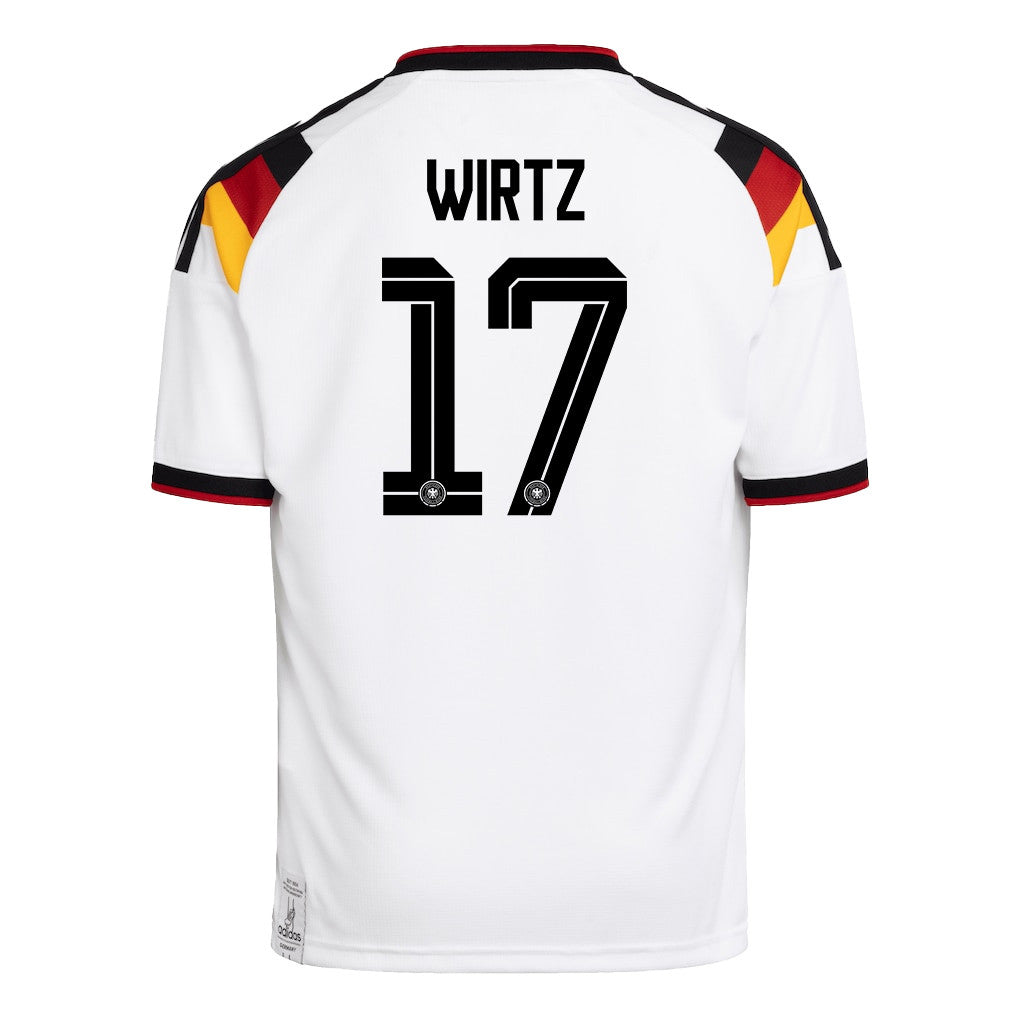 Florian Wirtz 17 Youth Germany National Team 2026 Home Jersey - White