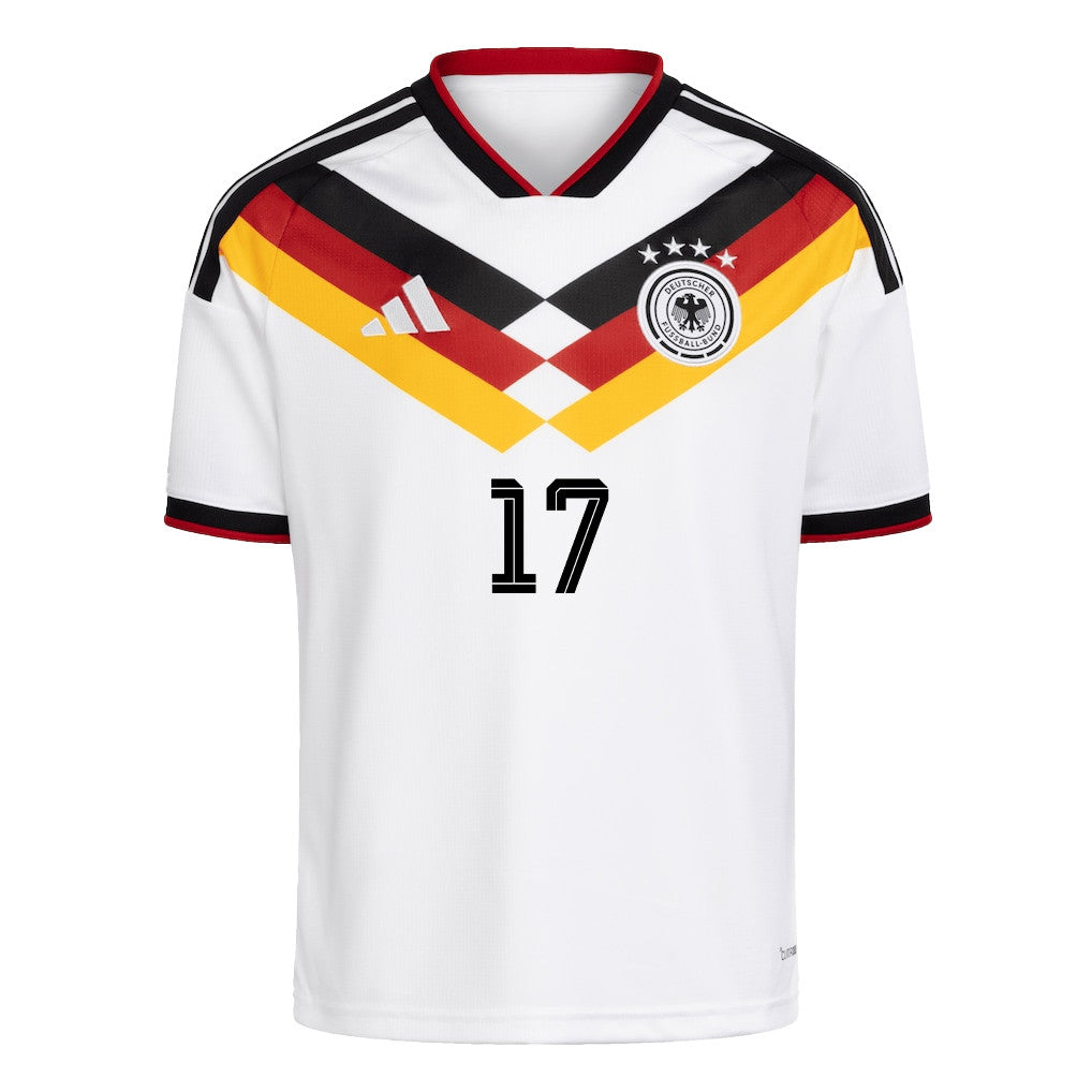Florian Wirtz 17 Youth Germany National Team 2026 Home Jersey - White