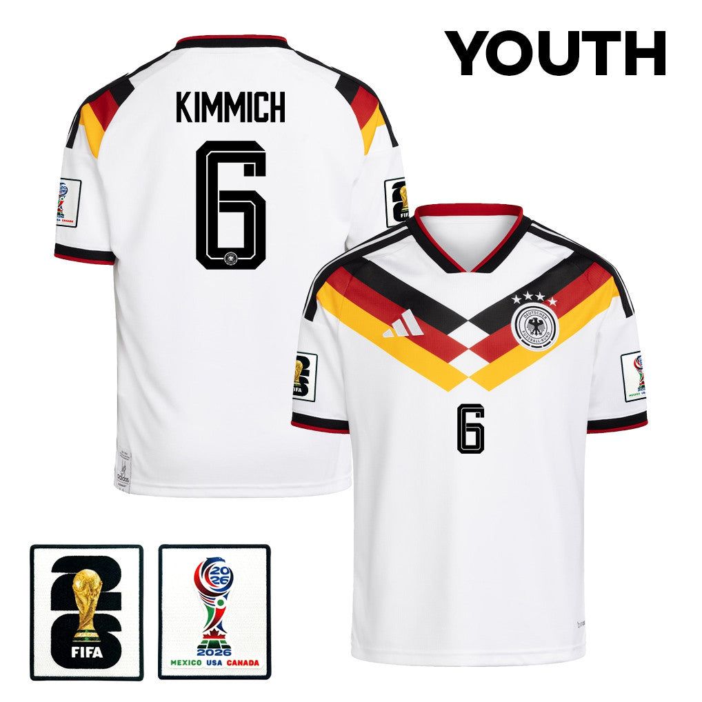 Joshua Kimmich 6 Youth Germany National Team 2026 Home Jersey - White