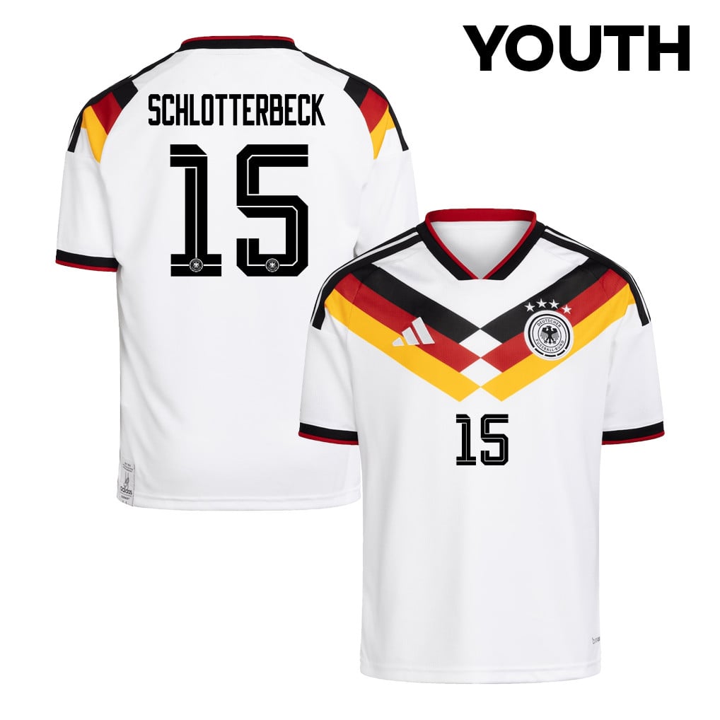 Nico Schlotterbeck 15 Youth Germany National Team 2026 Home Jersey - White