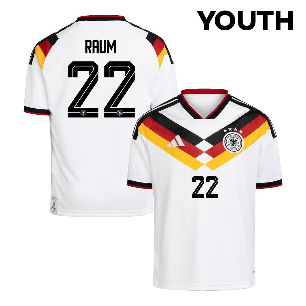 David Raum 22 Youth Germany National Team 2026 Home Jersey - White