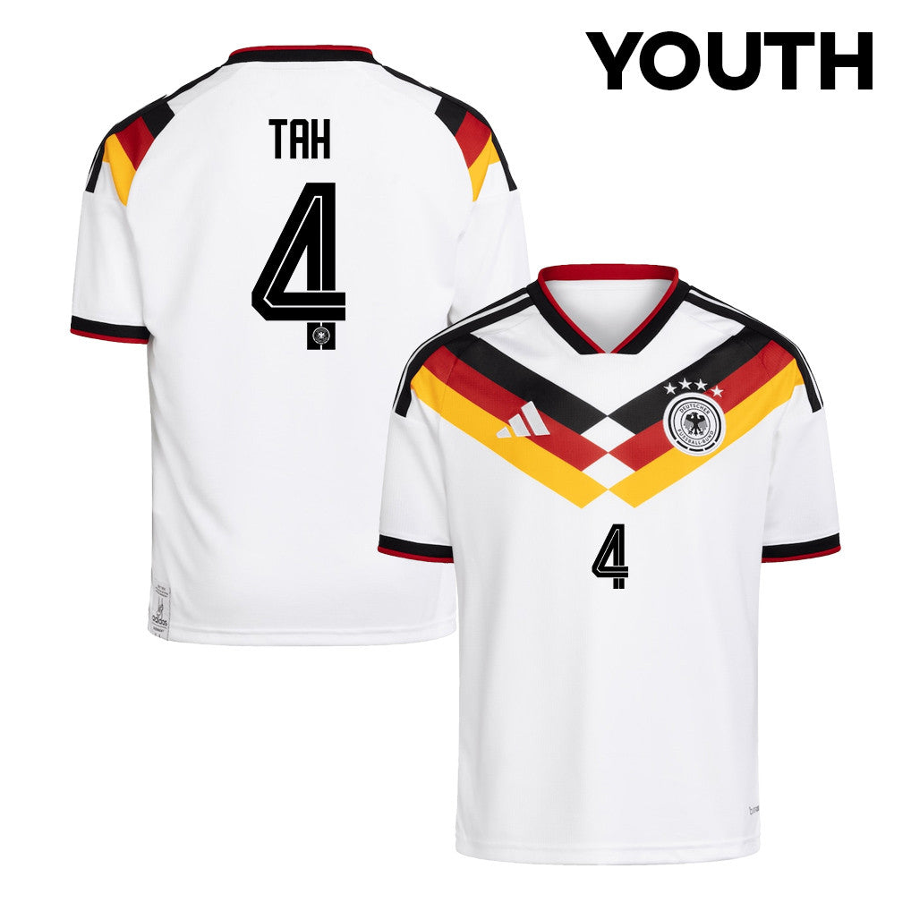 Jonathan Tah 4 Youth Germany National Team 2026 Home Jersey - White
