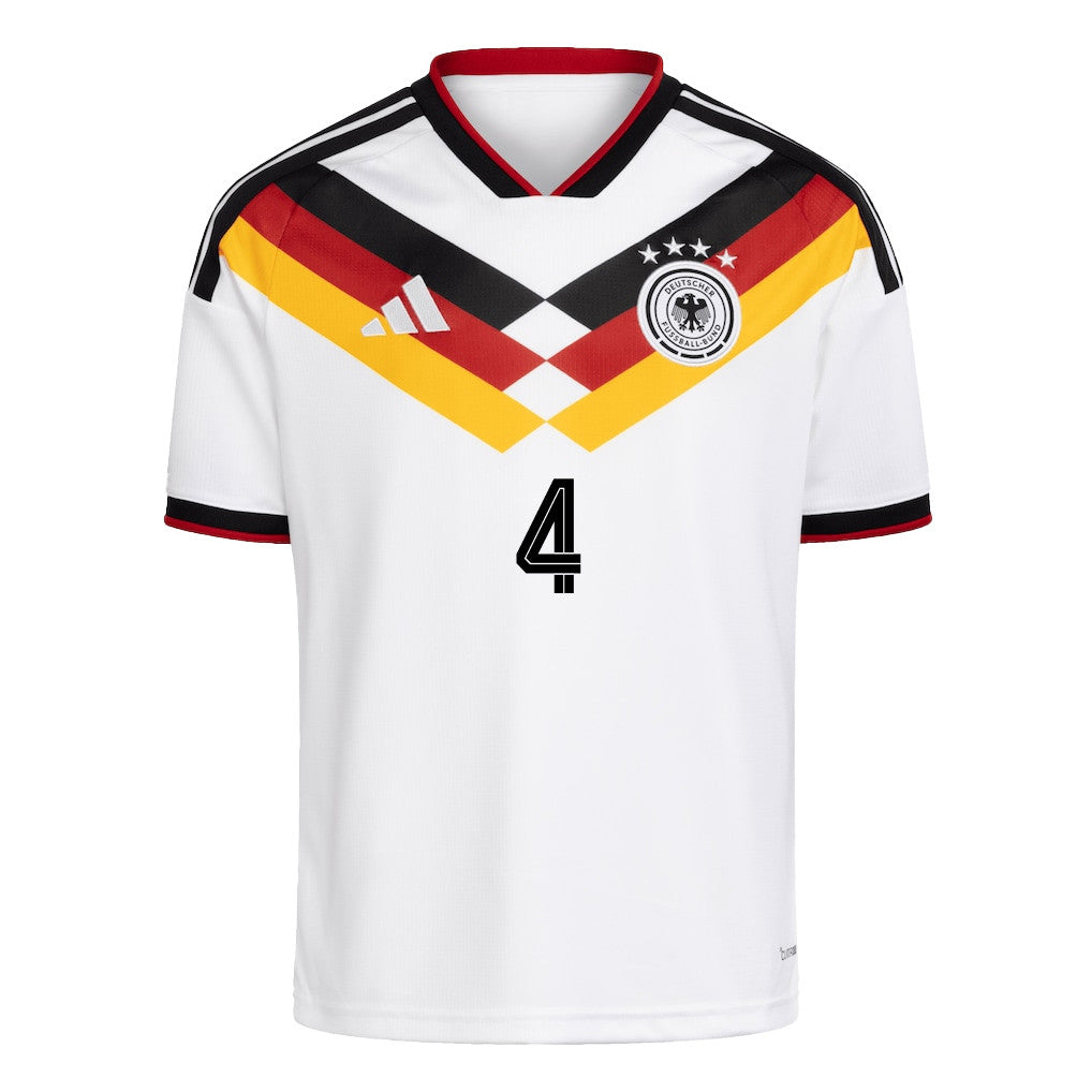 Jonathan Tah 4 Youth Germany National Team 2026 Home Jersey - White