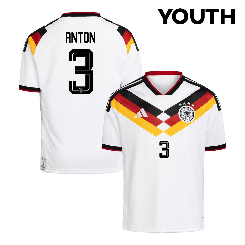 Waldemar Anton 3 Youth Germany National Team 2026 Home Jersey - White