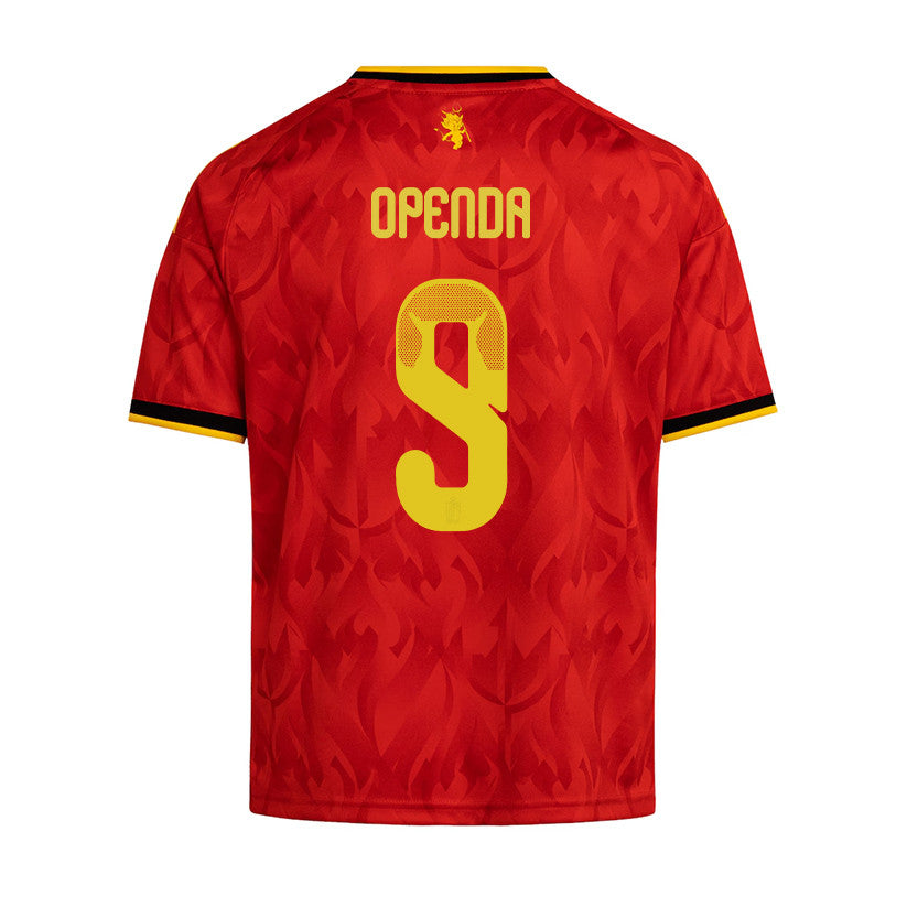 Loïs Openda 9 Youth Belgium National Team 2026 Home Jersey - Red