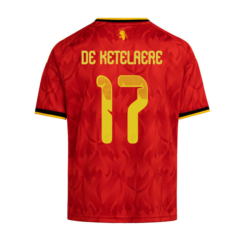 Charles De Ketelaere 17 Youth Belgium National Team 2026 Home Jersey - Red