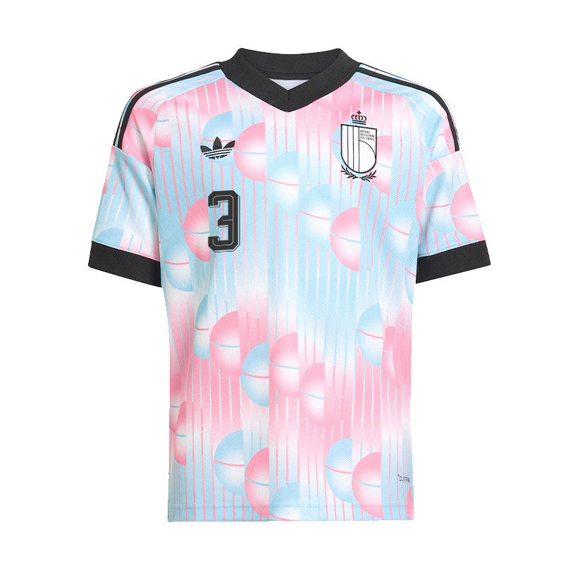 Arthur Theate 3 Youth Belgium National Team 2026 Away Jersey - Light Blue
