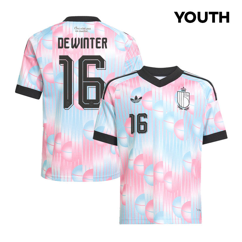 Koni De Winter 16 Youth Belgium National Team 2026 Away Jersey - Light Blue