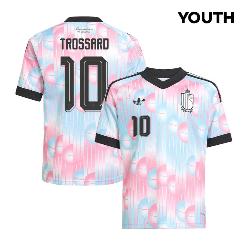 Leandro Trossard 10 Youth Belgium National Team 2026 Away Jersey - Light Blue
