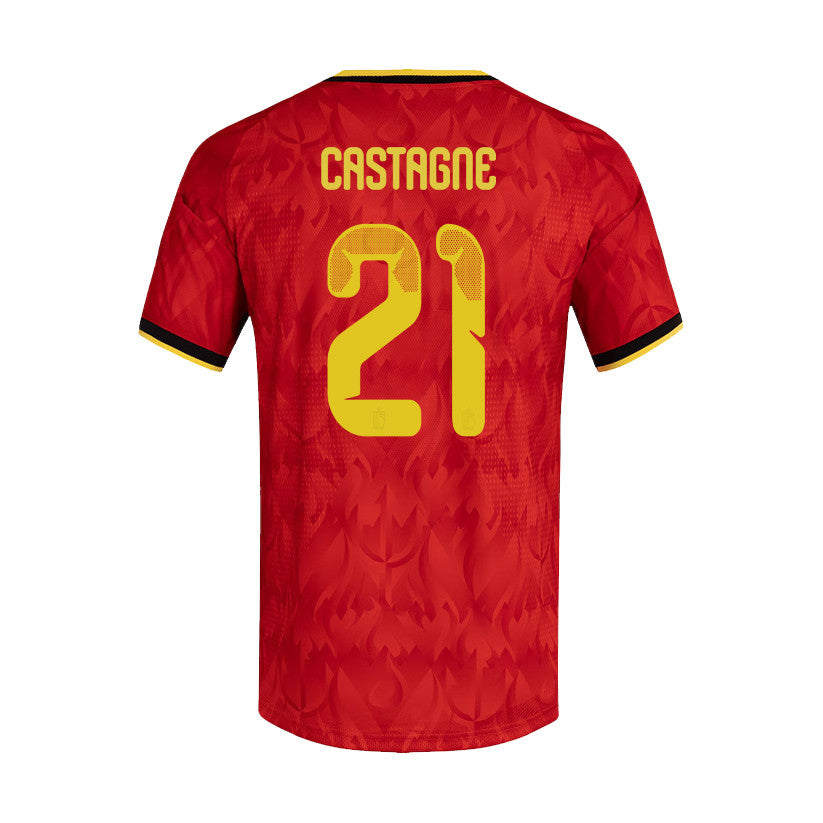 Timothy Castagne 21 Belgium National Team 2026 Home Jersey - Red, Men