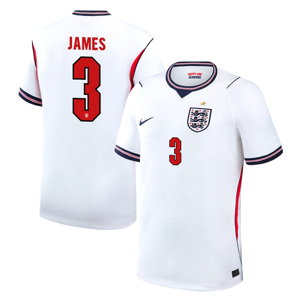 Reece James 3 England National Team 2026 Home Jersey - White, Men