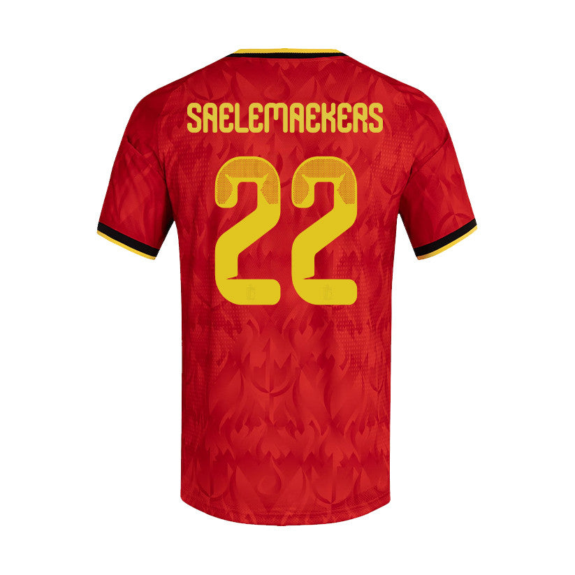 Alexis Saelemaekers 22 Belgium National Team 2026 Home Jersey - Red, Men