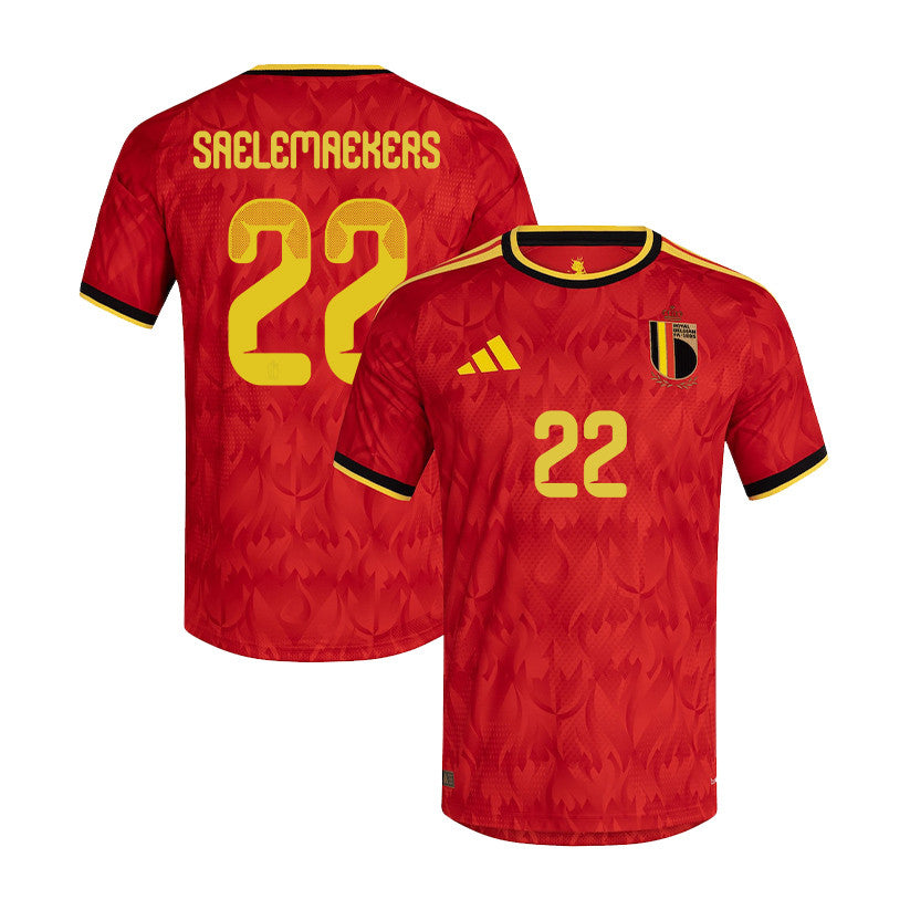 Alexis Saelemaekers 22 Belgium National Team 2026 Home Jersey - Red, Men