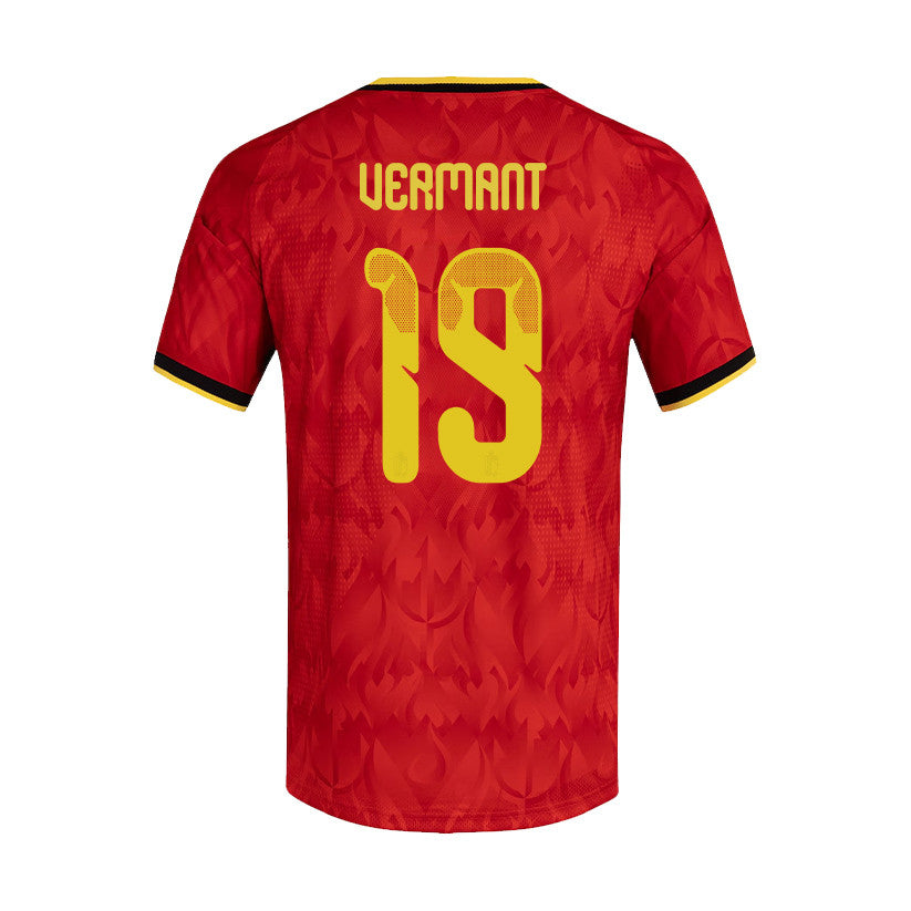 Romeo Vermant 19 Belgium National Team 2026 Home Jersey - Red, Men