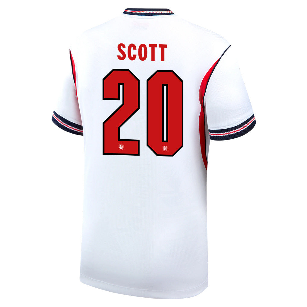 Alex Scott 20 England National Team 2026 Home Jersey - White, Men