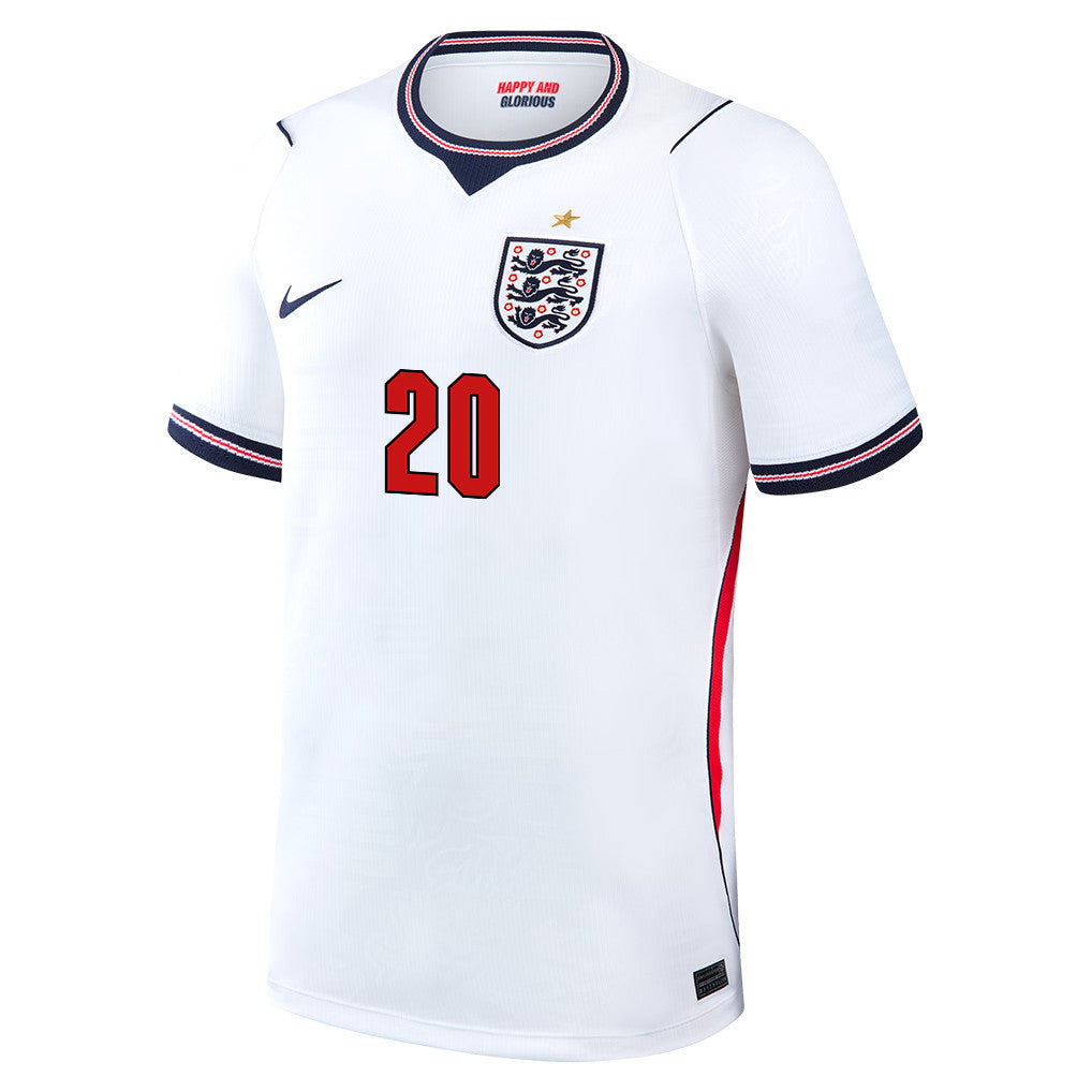 Alex Scott 20 England National Team 2026 Home Jersey - White, Men
